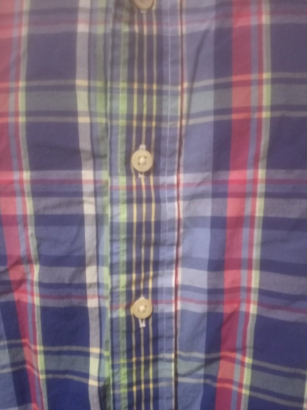 Ralph Lauren Shirt Mens 2XB Big Blue Multicolor Plaid Classic Fit Button Down - Picture 3 of 13